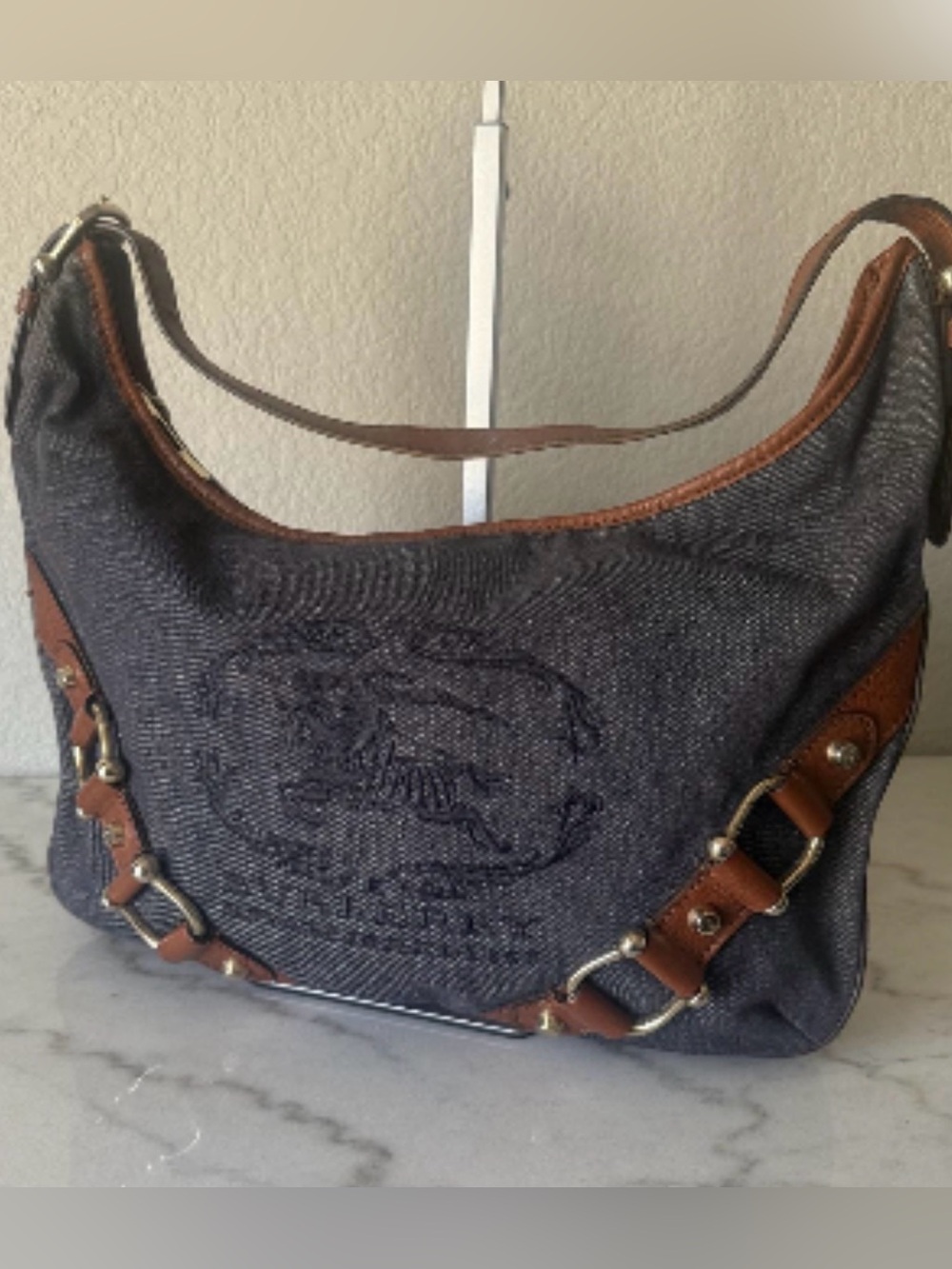 Burberry Denim Hobo Bag